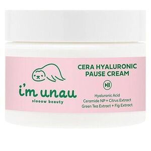 i'm unau CERA HYALURONIC PAUSE CREAM, Vegan Facial Moisturizer new in box